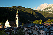 Canale d'Agordo with Monte Civetta in the background. Veneto, Italy, Europe.