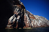 Guano covered rocky island, Sea of Cortez, Baja California, Mexico