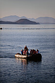 Exploring the Sea of Cortez on a zodiac, Baja California, Mexico