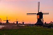 Windmühlen in Kinderdijk, Südholland, Niederlande