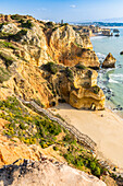 Praia do Camilo in der Nähe von Lagos, Bezirk Faro, Algarve, Portugal