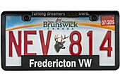 License plate for fredericton, new brunswick, canada, north america