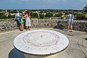 Orientierungstafel, Zitadelle von Blaye, Festungsanlagen von Vauban, Gironde, Frankreich