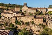 Village of minerve, regional nature park of the haut-languedoc, aude, occitanie, france