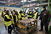 School tour to a cultural project for the eighth grade students of the victor hugo middle school of rugles,  jlb lebouch company, la vieille-lyre, eure, normandy, france