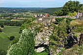 Panorama from the belvedere, domme, dordogne, perigord, france