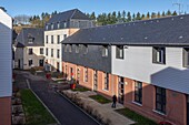 Modern residence used as a care home for adults with mental disabilities, residence la charentonne, adapei27, association departementale d'amis et de parents, bernay, eure, normandy, france