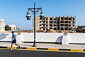 Construction underway in a city that is a perpetual work site, hurghada, egypt, africa