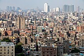 View of the city from the saladin citadel, cairo, egypt, africa