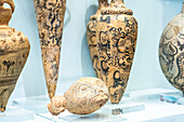 Old decorated vases from Phaistos and Knossos, Heraklion Archaeological Museum, Crete island, Greece