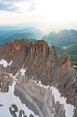 Catinaccio Rosengarten group and Croda Di Re Laurino mountains, Dolomites, South Tyrol, Italy