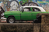 Altes Auto in Kuba, Mittelamerika, Karibikinsel. Havanna Stadt.