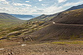 Remote road in the West fjords, Iceland, Northern Europe
