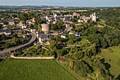 Drone view, sainte suzanne, (53) mayenne, pays de la loire