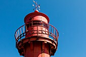 Roter Leuchtturm, Nordostanleger, Boulogne sur Mer, (62) pas-de-calais, frankreich