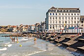 Dyke and beach, wimereux, (62) pas-de-calais, france