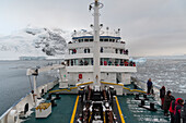 Plancius cruise ship, Lemaire channel, Antarctica.