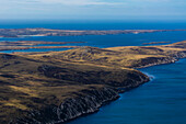 An aerial view of West Falkland island. Falkland Islands