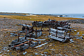 Derelict mining equipment. Svalbard, Norway
