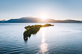 Insel Borghese und Palast, Salò, Provinz Brescia, Gardasee, Lombardei, Italien