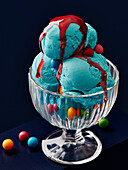 Blue bubble gum ice cream