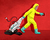 Pandemic emergency, conceptual illustration