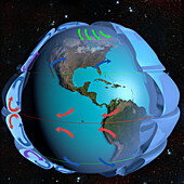 Global winds, illustration