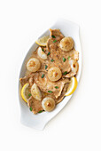 Veal escalope with Borettan onions and thyme