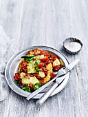 Cauliflower and lentil parmigiana