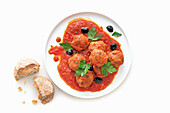 Meatballs made with three meats with pizzaiola sauce