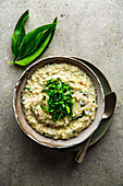 Spring herb risotto with wild garlic