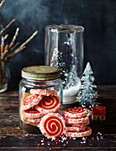 Candy cane pinewheels