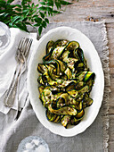 Char-grilled zucchini salad