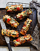 Mushroom, ham and spinach omelettes