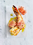 Lobster with ginger and shallots