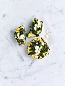 Frittata with kale and lemon