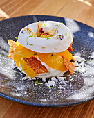 Chickpea meringue with orange fillets