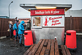 Baejarins Beztu Pylsur known as the best hot dog in Iceland, Reykjavik, Iceland