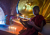 Novice monk in bagan Myanmar