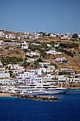 View of Mykonos from cruise ship