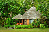 Bure-Gästeunterkunft im Matangi Private Island Resort, Fidschi.