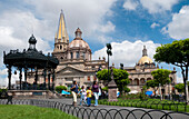 Plaza de Armas and Catedral Metropolitano, Guadalajara, Mexico.
