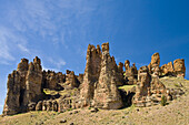 Rock formations at the Clarno Unit of John Day Fossil Beds National Monument, Oregon.