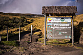 Starting point for the climb up Illiniza Norte Volcano, Pichincha Province, Ecuador