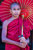 Novice monk in bagan Myanmar