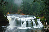 Lower Lewis Falls on the Lewis River, Gifford Pinchot National Forest, Cascade Mountains, Washington.