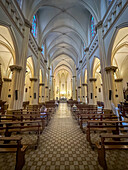 The nave in the San Vicente Ferrer Church in Godoy Cruz, Mendoza, Argentina.