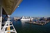 Arriving on a cruise ship at Port of Venice, San Basilio Maritime Station, Venice, Italy