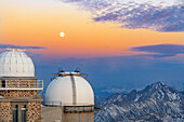 The Observatory Of Pic Du Midi De Bigorre in sunset time, Hautes Pyrenees, Midi Pyrenees, France
