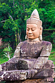 Statue at the South Gate of Angkor Thom, Siem Reap Cambodia